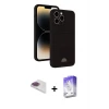 ieg™ iPhone 13 Pro Max Kılıf Vadi Çizgi Prime - Siyah Bilvis 5in1 3D Magic Cam Ekran Koruyucu + Pers Alüminyum Kamera Lens - GI