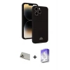 ieg™ iPhone 13 Pro Max Kılıf Vadi Çizgi Prime - Siyah Bilvis 5in1 3D Magic Cam Ekran Koruyucu + Rainbow Kamera Lens Koruma Cam - REGD