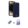 ieg™ iPhone 13 Pro Max Kılıf Vadi Çizgi Prime - Siyah Bilvis 5in1 5D Magic Hayalet Cam Ekran Koruyucu + Metal Kamera Lens Koruma Cam - AKYL