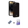ieg™ iPhone 13 Pro Max Kılıf Vadi Çizgi Prime - Siyah Bilvis 5in1 5D Magic Hayalet Cam Ekran Koruyucu + Metal Kamera Lens Koruma Cam - AKYL