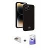 ieg™ iPhone 13 Pro Max Kılıf Vadi Çizgi Prime - Siyah Bilvis 5in1 5D Magic Hayalet Cam Ekran Koruyucu + Pers Alüminyum Kamera Lens - GD