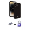 ieg™ iPhone 13 Pro Max Kılıf Vadi Çizgi Prime - Siyah Bilvis 5in1 5D Magic Hayalet Cam Ekran Koruyucu + Renkli Kamera Lens Koruma Cam - SI