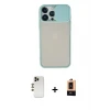 ieg™ iPhone 13 Pro Max Kılıf Vadi Çizgi - Şeffaf Maxco Cam Ekran Koruyucu + Shine Kamera Lens - GD