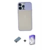 ieg™ iPhone 13 Pro Max Kılıf Vadi Çizgi - Siyah Bilvis 5in1 3D Magic Cam Ekran Koruyucu + Metal Kamera Lens Koruma Cam - MR