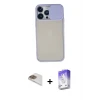 ieg™ iPhone 13 Pro Max Kılıf Vadi Çizgi - Siyah Bilvis 5in1 3D Magic Cam Ekran Koruyucu + Pers Alüminyum Kamera Lens - GD