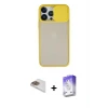 ieg™ iPhone 13 Pro Max Kılıf Vadi Çizgi - Siyah Bilvis 5in1 3D Magic Cam Ekran Koruyucu + Pers Alüminyum Kamera Lens - GD