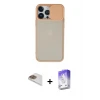 ieg™ iPhone 13 Pro Max Kılıf Vadi Çizgi - Siyah Bilvis 5in1 3D Magic Cam Ekran Koruyucu + Pers Alüminyum Kamera Lens - GD