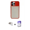 ieg™ iPhone 13 Pro Max Kılıf Vadi Çizgi - Siyah Bilvis 5in1 3D Magic Cam Ekran Koruyucu + Pers Alüminyum Kamera Lens - GD
