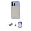 ieg™ iPhone 13 Pro Max Kılıf Vadi Çizgi - Siyah Bilvis 5in1 3D Magic Cam Ekran Koruyucu + Renkli Kamera Lens Koruma Cam - MI