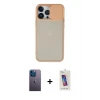 ieg™ iPhone 13 Pro Max Kılıf Vadi Çizgi - Siyah Joko 5D Cam + Neon Fosforlu Kamera Lens - MI