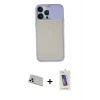 ieg™ iPhone 13 Pro Max Kılıf Vadi Çizgi - Siyah Joko 5D Cam + Rainbow Kamera Lens Koruma Cam - BZ