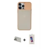 ieg™ iPhone 13 Pro Max Kılıf Vadi Çizgi - Siyah Joko 5D Cam + Rainbow Kamera Lens Koruma Cam - BZ