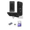 ieg™ iPhone 13 Pro Max Kılıf Vadi Form Prime - Siyah Bilvis 5in1 5D Magic Hayalet Cam Ekran Koruyucu + Renkli Kamera Lens Koruma Cam - YL