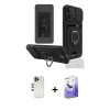 ieg™ iPhone 13 Pro Max Kılıf Vadi Form Prime - Siyah Bilvis 5in1 5D Magic Hayalet Cam Ekran Koruyucu + Shine Kamera Lens - GD