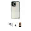 ieg™ iPhone 13 Pro Max Kılıf Vadi Minimal - Şeffaf Maxco Cam Ekran Koruyucu + Pers Alüminyum Kamera Lens - LT