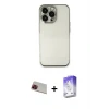 ieg™ iPhone 13 Pro Max Kılıf Vadi Minimal - Siyah Bilvis 5in1 3D Magic Cam Ekran Koruyucu + Rainbow Kamera Lens Koruma Cam - KI