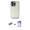 ieg™ iPhone 13 Pro Max Kılıf Vadi Minimal - Siyah Bilvis 5in1 3D Magic Cam Ekran Koruyucu + Renkli Kamera Lens Koruma Cam - TU