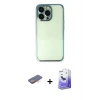 ieg™ iPhone 13 Pro Max Kılıf Vadi Minimal - Siyah Bilvis 5in1 5D Magic Hayalet Cam Ekran Koruyucu + Renkli Kamera Lens Koruma Cam - TU