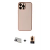 ieg™ iPhone 13 Pro Max Kılıf Yadigar Klasik - Şeffaf Maxco Cam Ekran Koruyucu + Rainbow Kamera Lens Koruma Cam - MR