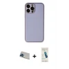 ieg™ iPhone 13 Pro Max Kılıf Yadigar Klasik - Şeffaf Pasifik Cam Ekran Koruyucu + Rainbow Kamera Lens Koruma Cam - MI