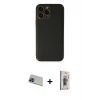 ieg™ iPhone 13 Pro Max Kılıf Yadigar Klasik - Siyah Bilvis 3D Cam Ekran Koruyucu + Rainbow Kamera Lens Koruma Cam - MI
