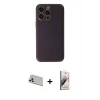 ieg™ iPhone 13 Pro Max Kılıf Yadigar Klasik - Siyah Bilvis 3D Mat Cam Ekran Koruyucu + Rainbow Kamera Lens Koruma Cam - BZ