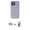 ieg™ iPhone 13 Pro Max Kılıf Yadigar Klasik - Siyah Bilvis 3D Mat Cam Ekran Koruyucu + Rainbow Kamera Lens Koruma Cam - BZ