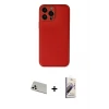 ieg™ iPhone 13 Pro Max Kılıf Yadigar Klasik - Siyah Bilvis 3D Mat Cam Ekran Koruyucu + Rainbow Kamera Lens Koruma Cam - BZ