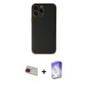 ieg™ iPhone 13 Pro Max Kılıf Yadigar Klasik - Siyah Bilvis 5in1 3D Magic Cam Ekran Koruyucu + Rainbow Kamera Lens Koruma Cam - KI