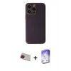 ieg™ iPhone 13 Pro Max Kılıf Yadigar Klasik - Siyah Bilvis 5in1 3D Magic Cam Ekran Koruyucu + Rainbow Kamera Lens Koruma Cam - KI