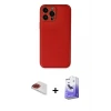 ieg™ iPhone 13 Pro Max Kılıf Yadigar Klasik - Siyah Bilvis 5in1 5D Magic Hayalet Cam Ekran Koruyucu + Pers Alüminyum Kamera Lens - KI