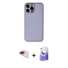 ieg™ iPhone 13 Pro Max Kılıf Yadigar Klasik - Siyah Bilvis 5in1 5D Magic Hayalet Cam Ekran Koruyucu + Pers Alüminyum Kamera Lens - KI