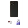 ieg™ iPhone 13 Pro Max Kılıf Yadigar Klasik - Siyah Bilvis 5in1 5D Magic Hayalet Cam Ekran Koruyucu + Pers Alüminyum Kamera Lens - KI
