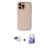 ieg™ iPhone 13 Pro Max Kılıf Yadigar Klasik - Siyah Bilvis 5in1 5D Magic Hayalet Cam Ekran Koruyucu + Pers Alüminyum Kamera Lens - KI