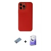 ieg™ iPhone 13 Pro Max Kılıf Yadigar Klasik - Siyah Bilvis 5in1 5D Magic Hayalet Cam Ekran Koruyucu + Shine Kamera Lens Koruma Cam - PE
