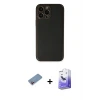 ieg™ iPhone 13 Pro Max Kılıf Yadigar Klasik - Siyah Bilvis 5in1 5D Magic Hayalet Cam Ekran Koruyucu + Shine Kamera Lens Koruma Cam - PE