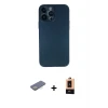 ieg™ iPhone 13 Pro Max Kılıf Yadigar Yansıma Serisi - Şeffaf Maxco Cam Ekran Koruyucu + Renkli Kamera Lens Koruma Cam - SI