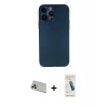 ieg™ iPhone 13 Pro Max Kılıf Yadigar Yansıma Serisi - Şeffaf Pasifik Cam Ekran Koruyucu + Rainbow Kamera Lens Koruma Cam - REGD