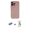 ieg™ iPhone 13 Pro Max Kılıf Yadigar Yansıma Serisi - Şeffaf Pasifik Cam Ekran Koruyucu + Renkli Kamera Lens Koruma Cam - PE