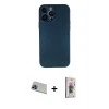 ieg™ iPhone 13 Pro Max Kılıf Yadigar Yansıma Serisi - Siyah Bilvis 3D Cam Ekran Koruyucu + Rainbow Kamera Lens Koruma Cam - MI