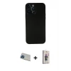 ieg™ iPhone 13 Pro Max Kılıf Yadigar Yansıma Serisi - Siyah Bilvis 3D Cam Ekran Koruyucu + Rainbow Kamera Lens Koruma Cam - MI