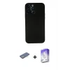 ieg™ iPhone 13 Pro Max Kılıf Yadigar Yansıma Serisi - Siyah Bilvis 5in1 3D Magic Cam Ekran Koruyucu + Renkli Kamera Lens Koruma Cam - YL