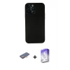 ieg™ iPhone 13 Pro Max Kılıf Yadigar Yansıma Serisi - Siyah Bilvis 5in1 3D Magic Cam Ekran Koruyucu + Renkli Kamera Lens Koruma Cam - TU