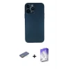 ieg™ iPhone 13 Pro Max Kılıf Yadigar Yansıma Serisi - Siyah Bilvis 5in1 3D Magic Cam Ekran Koruyucu + Renkli Kamera Lens Koruma Cam - YL