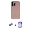 ieg™ iPhone 13 Pro Max Kılıf Yadigar Yansıma Serisi - Siyah Bilvis 5in1 3D Magic Cam Ekran Koruyucu + Renkli Kamera Lens Koruma Cam - TU