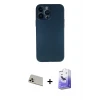 ieg™ iPhone 13 Pro Max Kılıf Yadigar Yansıma Serisi - Siyah Bilvis 5in1 5D Magic Hayalet Cam Ekran Koruyucu + Rainbow Kamera Lens Koruma Cam - REGD