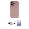 ieg™ iPhone 13 Pro Max Kılıf Yadigar Yansıma Serisi - Siyah Bilvis 5in1 5D Magic Hayalet Cam Ekran Koruyucu + Rainbow Kamera Lens Koruma Cam - KI
