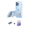 ieg™ iPhone 13 Pro Max Kılıf Yadigar Yansıma - Siyah Bilvis 5in1 5D Magic Hayalet Cam Ekran Koruyucu + Renkli Kamera Lens Koruma Cam - PE