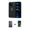 ieg™ iPhone 13 Pro Max Kılıf Yankı Form Prime - Şeffaf 360 Full Body Arka Koruyucu + Neon Fosforlu Kamera Lens - BZ