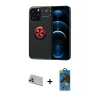 ieg™ iPhone 13 Pro Max Kılıf Yankı Form Prime - Siyah 18D Cam Ekran Koruyucu + Rainbow Kamera Lens Koruma Cam - REGD
